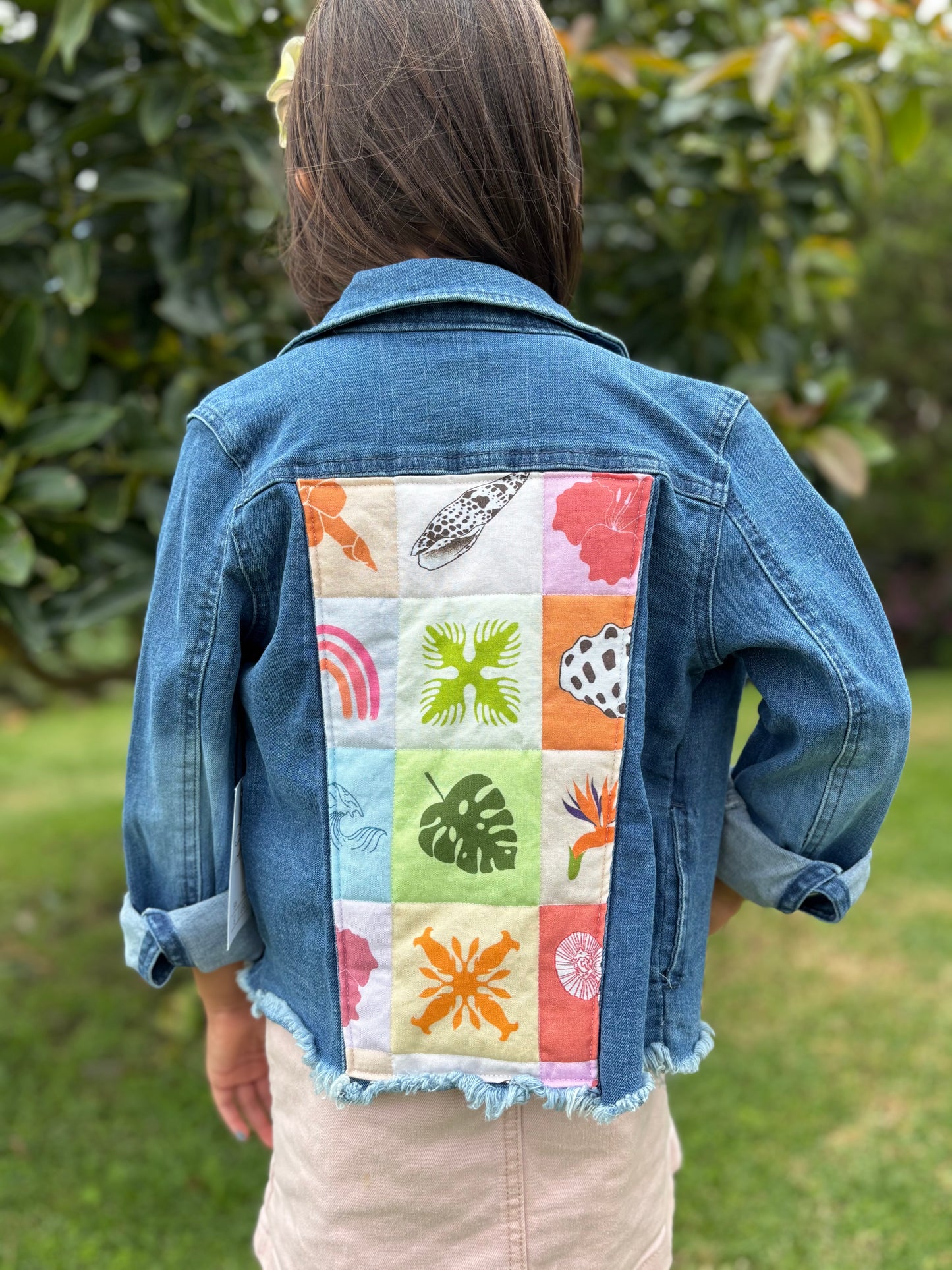 Hana I’a One of Kind Hand Sewn Keiki Jean Jacket