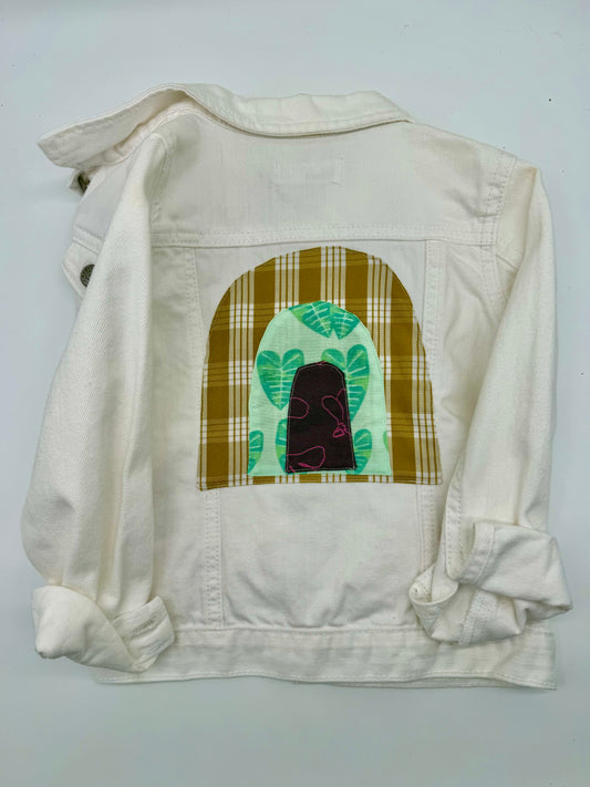 7-8T White Popsicle KalonMulti Print Jean Jacket