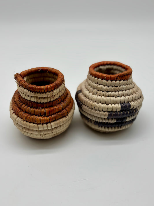 Miniature Woven Pottery Baskets