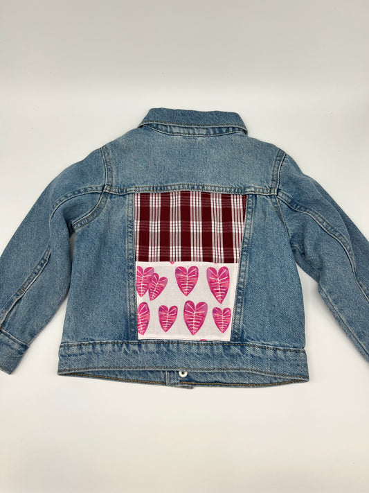 Hana ‘Ia Keiki Pink Kalo and Palaka Jean Jacket