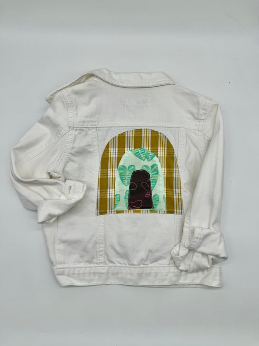 7-8T White Popsicle KalonMulti Print Jean Jacket